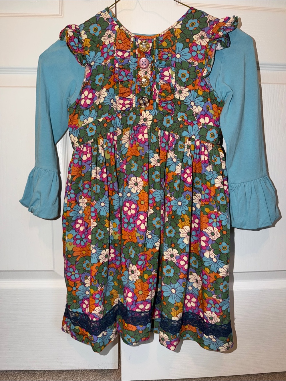 Matilda Jane Paint by Numbers Dragonfly Satine Girls Dress with shirt